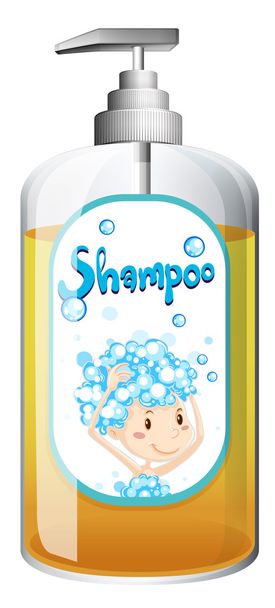 Bottle of shampoo with pumper - Vector, imagen