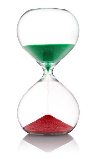 Přesýpací hodiny s zelený a červený písek - Fotografie, Obrázek