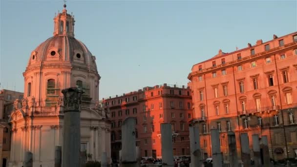 Coluna e Basílica de Trajans Ulpia em Roma, Itália
 - Filmagem, Vídeo