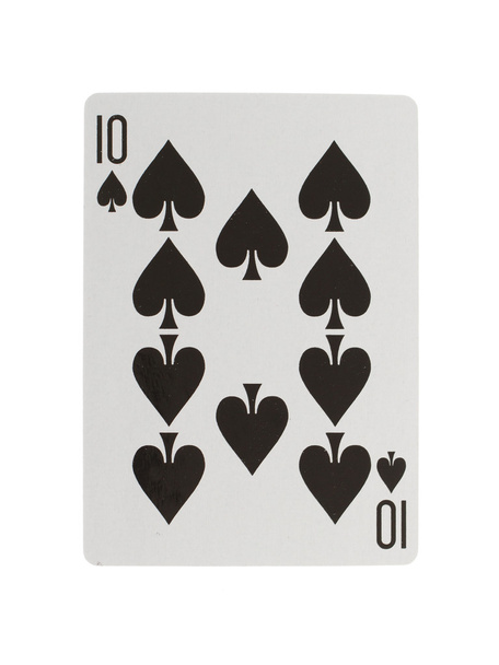 Velho cartão de baralho (dez
) - Foto, Imagem