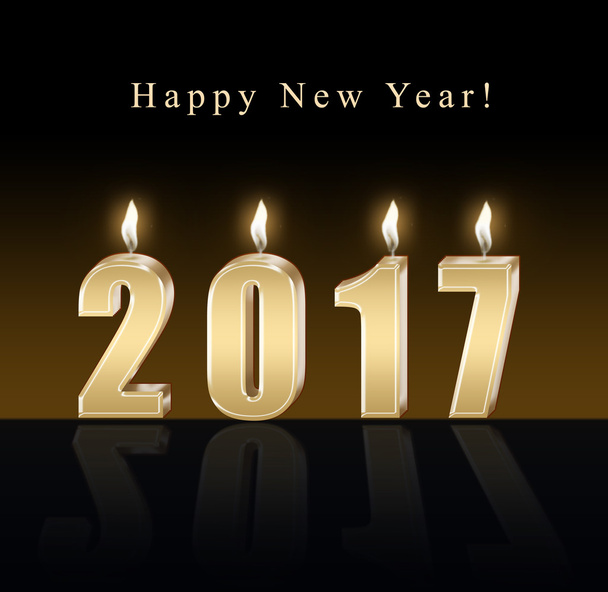 Bonne année 2017 - bougies
 - Photo, image