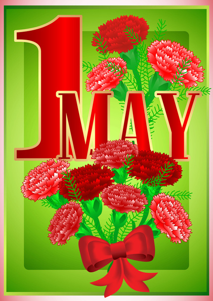 Postcard for holiday of Spring and Labor. Mayday - Вектор,изображение