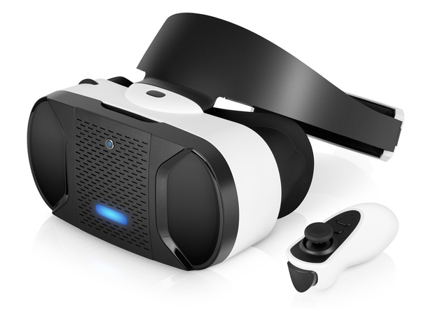 Vr virtual reality headset met de spelbesturing  - Foto, afbeelding