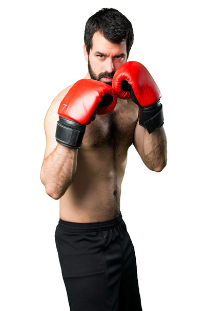 sportif avec gants de boxe
 - Photo, image