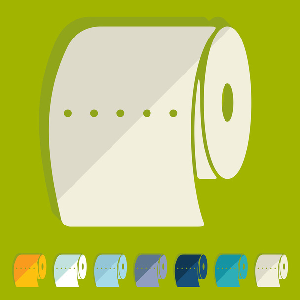 Płaska konstrukcja: papier toaletowy - Wektor, obraz
