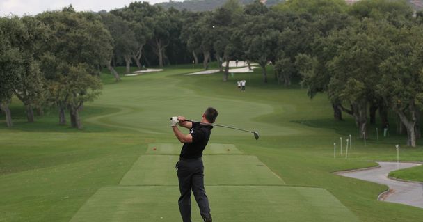 man golf swing on the course - Photo, Image