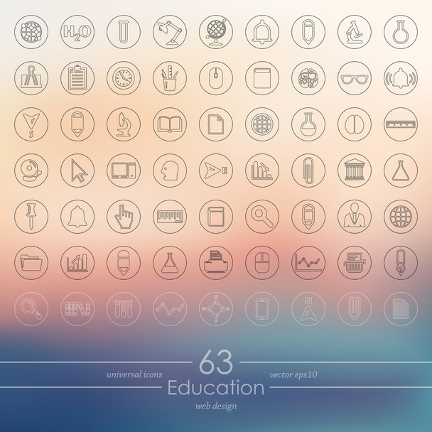 Set of education icons - Vector, Image