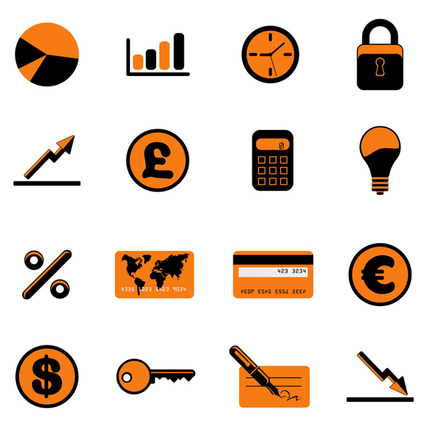 Бізнес ікони Фінанси
 - Вектор, зображення
