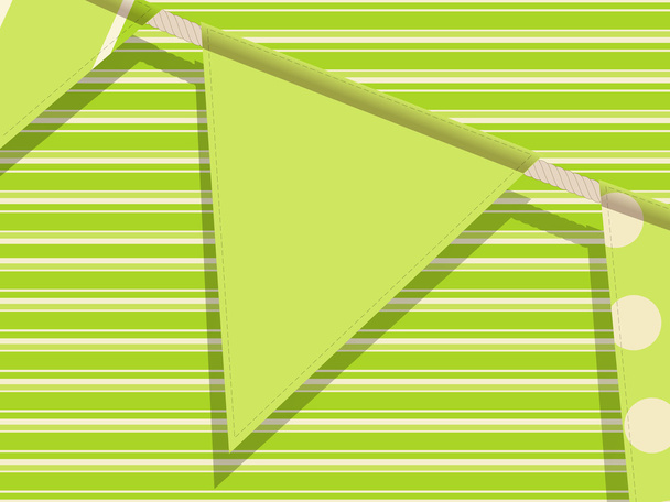 Бантинг на зеленом фоне
 - Вектор,изображение
