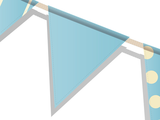 Blue bunting on a white background - Vector, Image