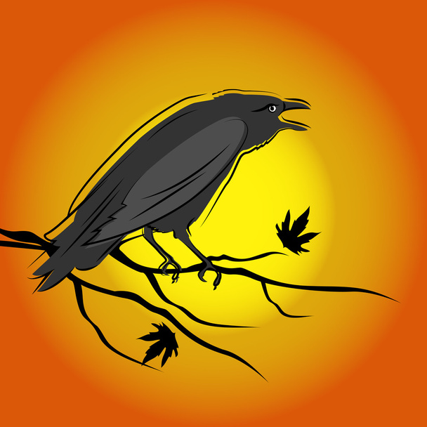 Abstract crow - Vector, Image