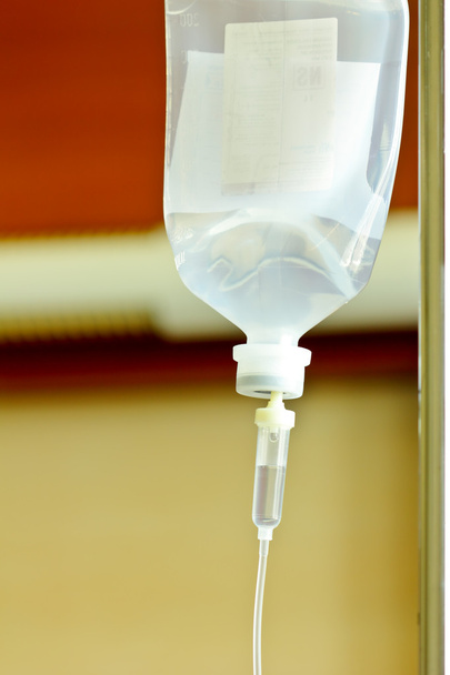 infusie fles met iv oplossing - Foto, afbeelding