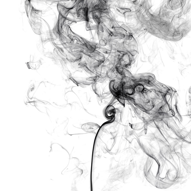 black smoke on a white background - Zdjęcie, obraz