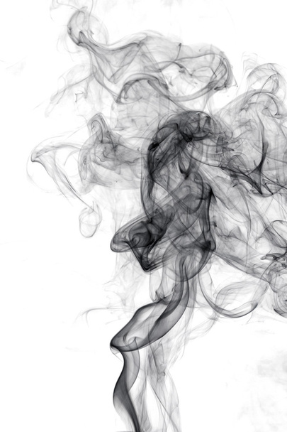 black smoke on a white background - 写真・画像