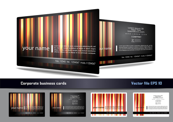 Creative business card set - Vector, Image