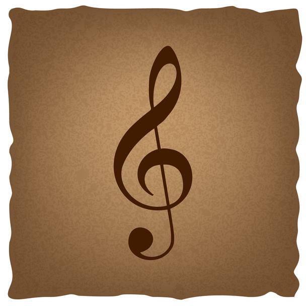 Music violin clef sign - Vector, Image