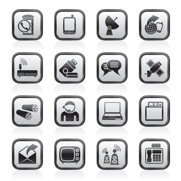 Communication, connection and technology icons - Vector, Image