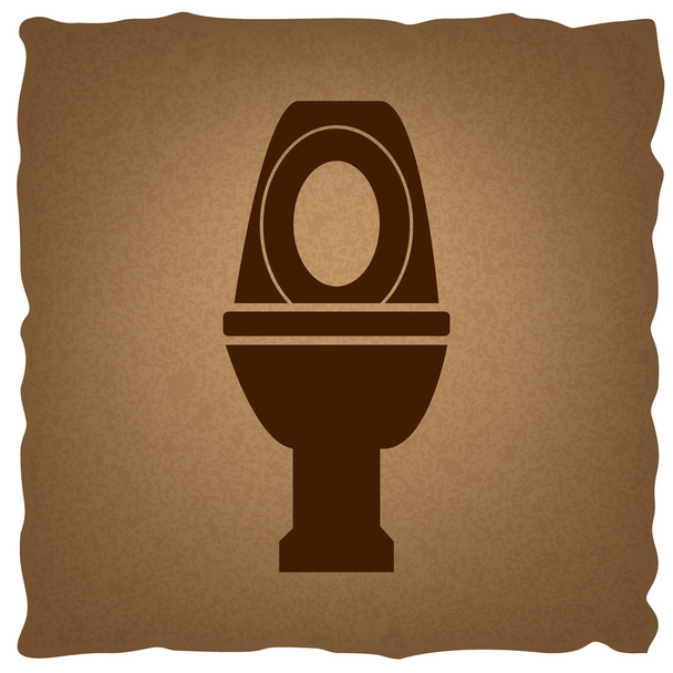 Toilettenschild. Jahrgangseffekt - Vektor, Bild