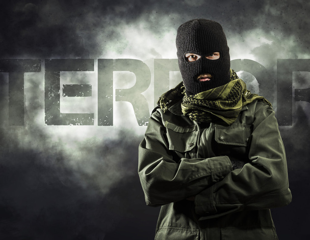 Portait maskovanými teroristy - Fotografie, Obrázek
