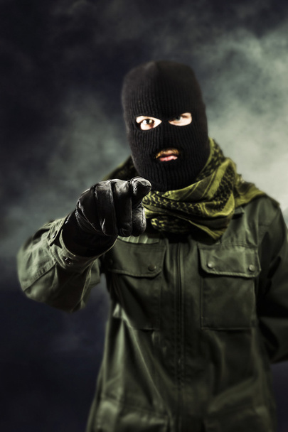 Maskované terorista hrozí - Fotografie, Obrázek