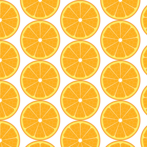 Oranges pattern. Slices of orange - Vector, afbeelding