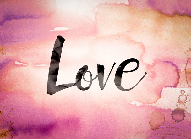 Láska koncept akvarel motiv - Fotografie, Obrázek