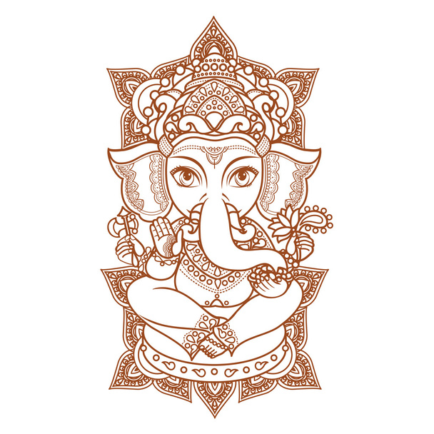 Lord Ganesha. Vector illustration - Vektor, kép