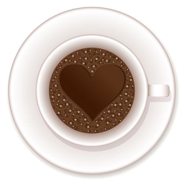 Love coffee cup - Vector, imagen