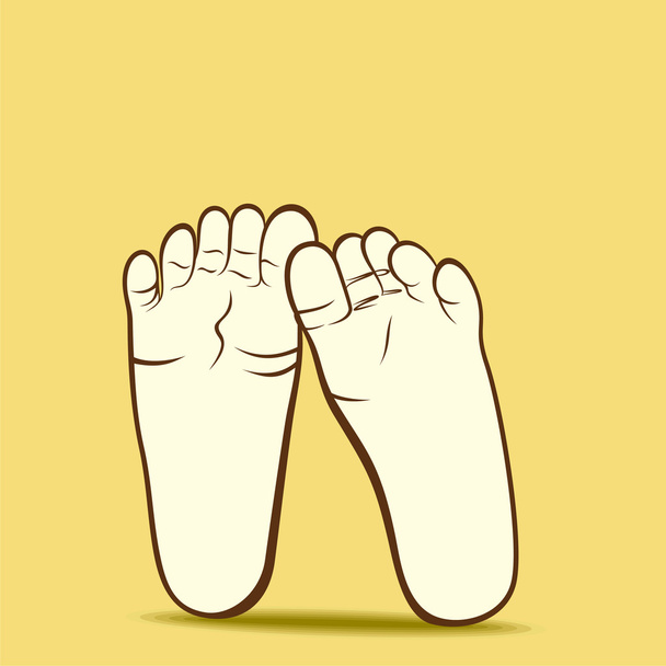 creative baby feet design - Vector, imagen