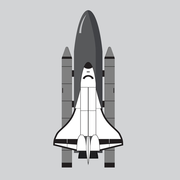 Raketoplán ilustrace izolované na šedé - Vektor, obrázek