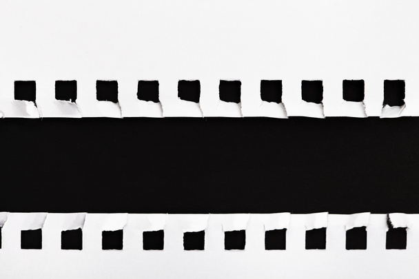 witte gescheurd papier frame - Foto, afbeelding