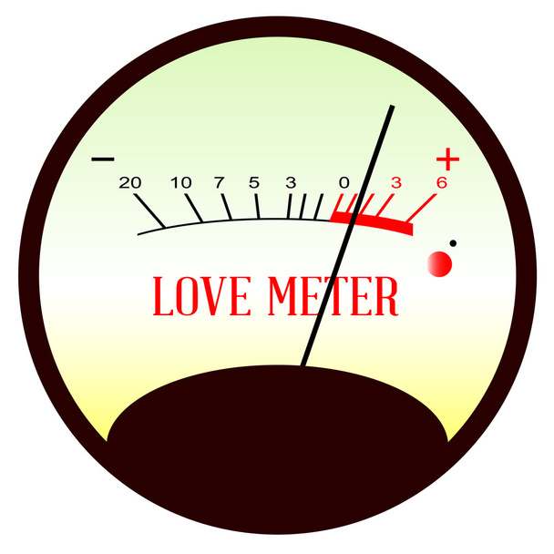 Червоний гарячі Love метра - Вектор, зображення