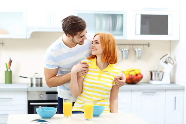 couple have healthy breakfast - Photo, image