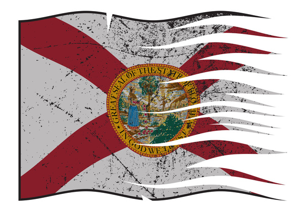 Florida Stato Bandiera sventolato e grugnito
 - Vettoriali, immagini