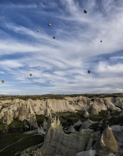 World Heritage, Cappadocia, Goereme, Turkey. Balloons over Goreme, Cappadocia - Photo, Image