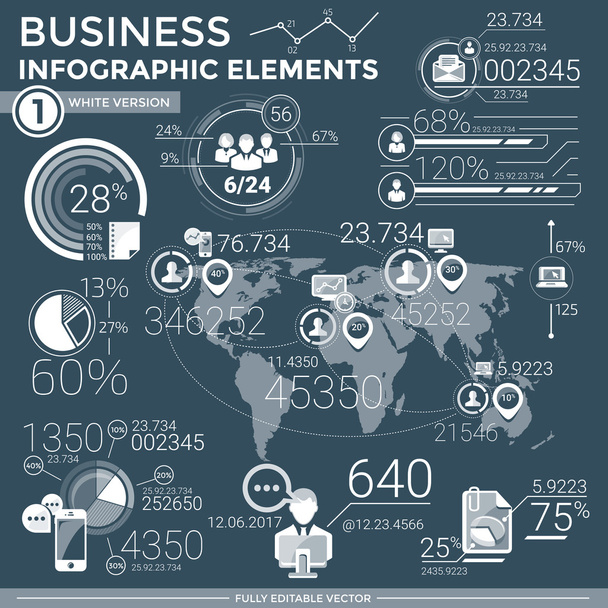 Elementos de infografía empresarial
 - Vector, imagen