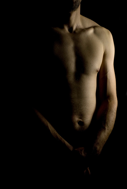 Imagem chave baixa do corpo masculino
 - Foto, Imagem