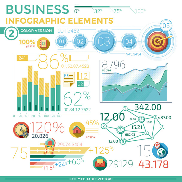 üzleti infographic elemek - Vektor, kép