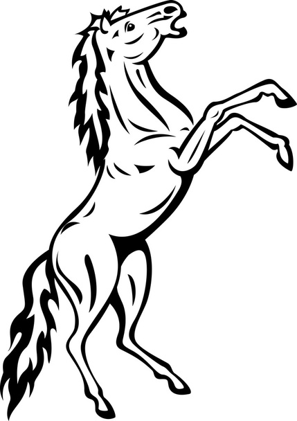 Standing Horse - Wektor, obraz