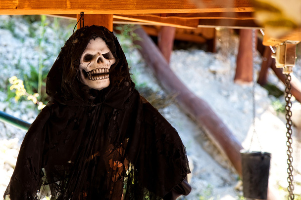Squelette dans une capuche noire
  - Photo, image