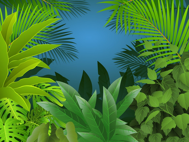 Tropical leaf background - Wektor, obraz