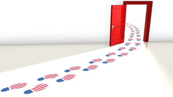 De Republikeinen wint de verkiezing deur concept - Foto, afbeelding
