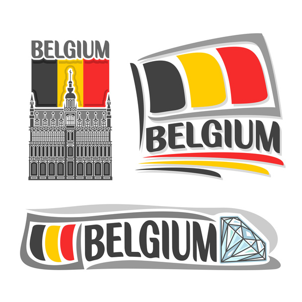 Vektor logo-Belgium - Vektor, kép