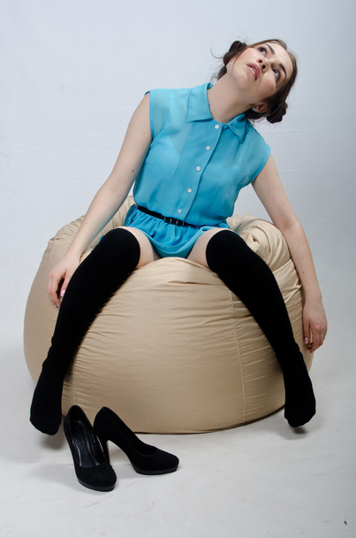 the girl on the stool - Fotó, kép
