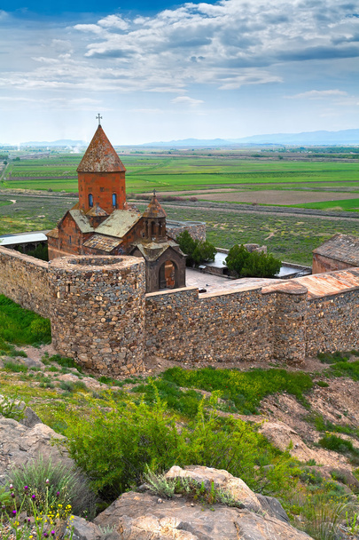 The monastery is Christian Hor-Virap. - Foto, afbeelding