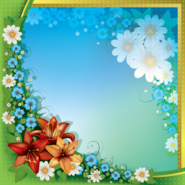 abstract spring floral background - Vector, Image