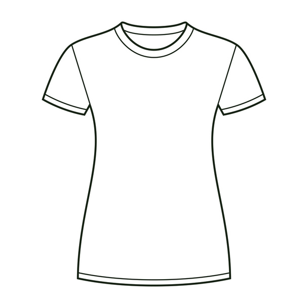 λευκό t-shirt πρότυπο σχεδίασης - Διάνυσμα, εικόνα