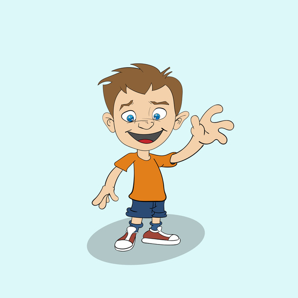 Милий мультфільмі хлопчика
 - Вектор, зображення