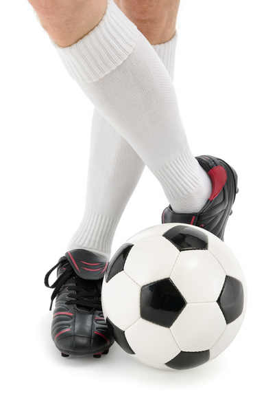 Football player's feet with the ball - Photo, Image