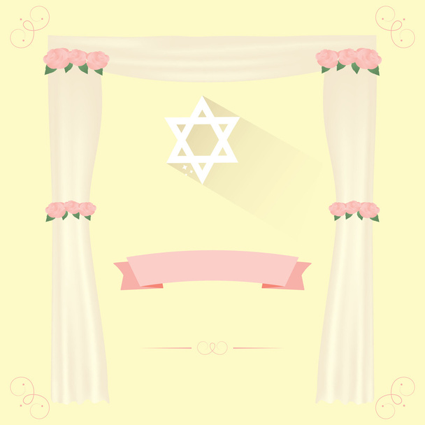 Elementos de boda judíos
. - Vector, Imagen